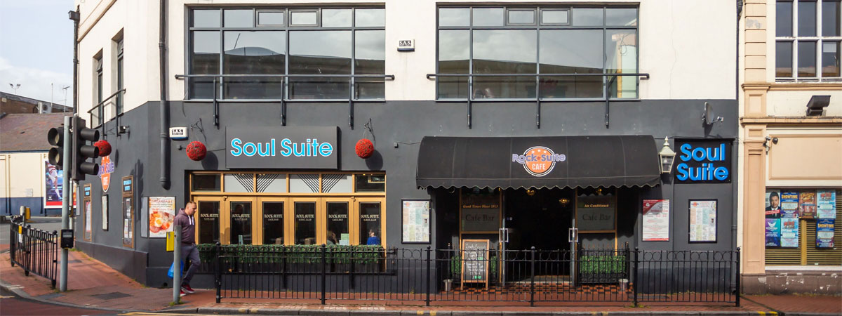 Rock Suite Cafe exterior in Wrexham